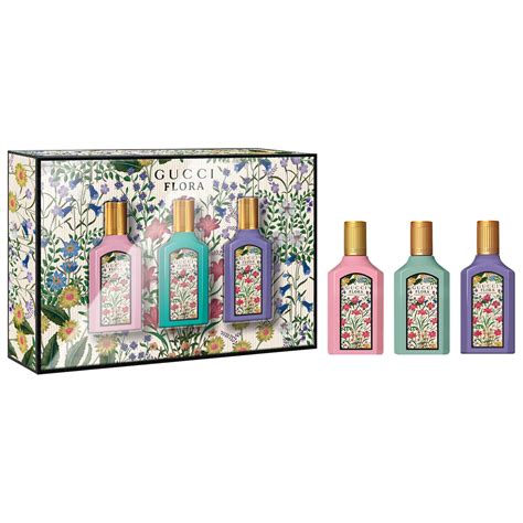 gucci flora gorgeous travel spray perfume trio set|Flora Gorgeous Eau de Parfum 3.